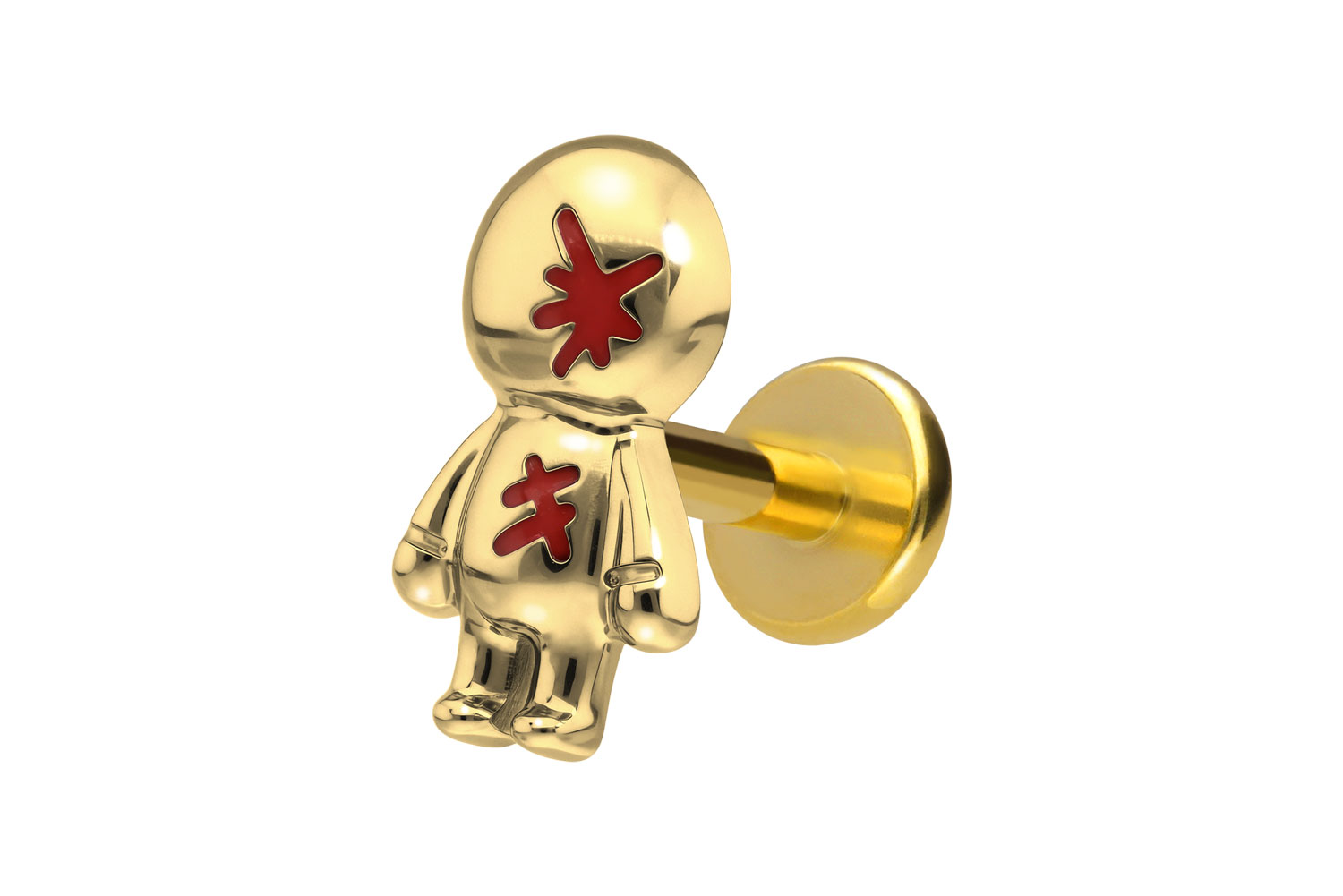 Titan Labret Piercing mit Innengewinde PUPPE